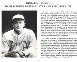 From Howard Ehmke Day in Chautauqua County calendar, May 28, 2004. calendar cover