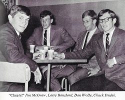 Dan Wolfe with friends, 1968. Dan Wolfe with friends, 1968.