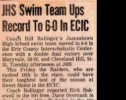 JHS Swim Team Ups Record to 6-0 In ECIC. January 11, 1983. JHS Swim Team Ups Record to 6-0 In ECIC. January 11, 1983.