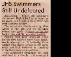 JHS Swimmers Still Undefeated. January 9, 1983. JHS Swimmers Still Undefeated. January 9, 1983.