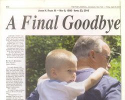 "James H. Riggs III." Page 10. <em>Post-Journal</em> (Jamestown), April 29, 2016. "James H. Riggs III." Page 10. April 29, 2016.