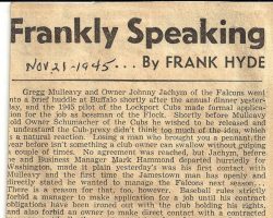 Frankly Speaking. <em>Post-Journal</em> (Jamestown), November 21, 1945. Frankly Speaking. November 21, 1945.