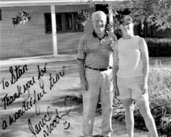 Janice Moodie, LPGA player, with Stan Marshaus in 1994. Janice Moodie, LPGA player, with Stan Marshaus in 1994.