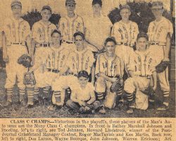 Class C Champs. Roger MacTavish is second from right kneeling. 1949. Class C Champs. Roger MacTavish is second from right kneeling. 1949.