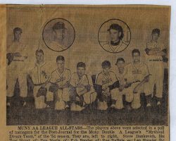 MUNY AA League All-Stars. <em>Post-Journal</em> (Jamestown), 1954. 1954 Dream Team