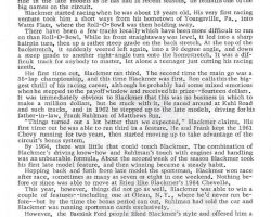 Ron Blackmer - Stateline Speedway Program Biography, 1965. Ron Blackmer - Stateline Speedway Program Biography, 1965.