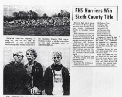 FHS Harriers Win Sixth County Title. 1972. FHS Harriers Win Sixth County Title. 1972.