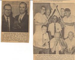 The Battle Lines Are Drawn. <em>Post-Journal</em> (Jamestown). August 3, 1973. Jamestown Baseball Oldtimers 1972
