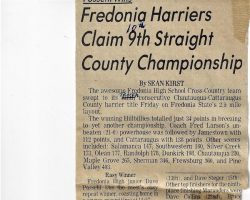 Fredonia Harriers Claim 9th Straight County Championship. 1976. Fredonia Harriers Claim 9th Straight County Championship. 1976.