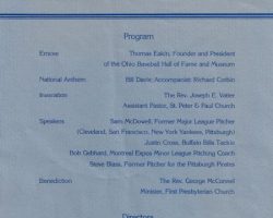 1983 CSHOF induction banquet program. 1983 CSHOF induction banquet program.