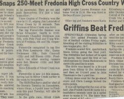 Forestville Snaps 250-Meet Fredonia High Cross Country Win Streak. 1984. Forestville Snaps 250-Meet Fredonia High Cross Country Win Streak. 1984.