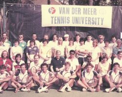 Betty Bartkowiak, at the Van Der Meer Tennis University, 1984.