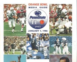 <em>Orange Bowl Media Guide</em>, January 1, 1986. Orange Bowl Media Guide, January 1, 1986.
