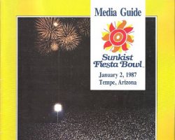 <em>Sunkist Fiesta Bowl Media Guide</em>, January 2, 1987. Sunkist Fiesta Bowl Media Guide, January 2, 1987.