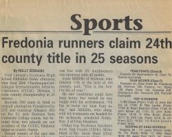 Fredonia runners claim 24th county title in 25 seasons. 1990. Fredonia runners claim 24th county title in 25 seasons. 1990.
