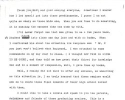 Cal Cederquist's 1992 Chautauqua Central School commencement speech. Page 1. Cal Cederquist's 1992 Chautauqua Central School commencement speech. Page 1.