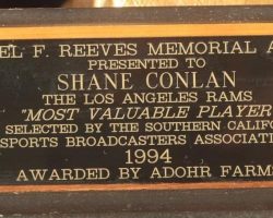 Los Angeles Rams MVP, 1994. Los Angeles Rams MVP, 1994.