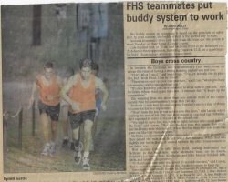 FHS teammates put buddy system to work. <em>Observer</em> (Dunkirk), 1994. FHS teammates put buddy system to work. 1994.
