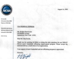 2006 NCAA letter. 2006 NCAA letter.