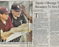 Jagoda's Message Takes Marauders to Next Level. <em>Post-Journal</em> (Jamestown), 2011. Jagoda's Message Takes Marauders to Next Level. 2011