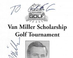 2013 Van Miller Golf Tournament program with his autograph. 2013 Van Miller Golf Tournament program with his autograph.