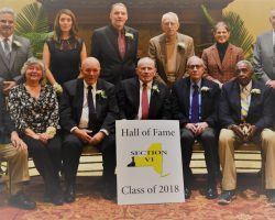 Section VI Hall of Fame induction. Tim Nobles third from left in back row. December 7, 2018. 2018-Section-6-HoF