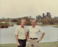 Jack Nicklaus, PGA player, with Stan Marshaus in 1982. Jack Nicklaus, PGA player, with Stan Marshaus in 1982.