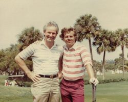 Wayne Levi, PGA player, with Stan Marshaus in 1982. Wayne Levi, PGA player, with Stan Marshaus in 1982.
