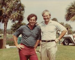 Fuzzy Zoeller, PGA player, with Stan Marshaus in 1982. Fuzzy Zoeller, PGA player, with Stan Marshaus in 1982.