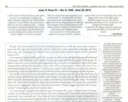 "James H. Riggs III." Page 4. <em>Post-Journal</em> (Jamestown), April 29, 2016. "James H. Riggs III." Page 4. April 29, 2016.