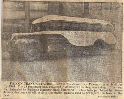 Falcon Transportation. <em>Post-Journal</em> (Jamestown), April 22, 1946. Falcon Transportation. April 22, 1946.