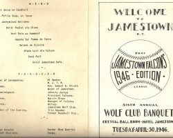 Wolf Club banquet program. April 30, 1946. Wolf Club banquet program. April 30, 1946.