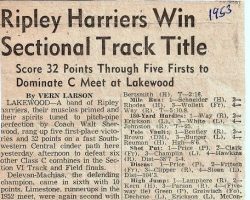 Ripley Harriers Win Sectional Track Title. 1953. Ripley Harriers Win Sectional Track Title. 1953.