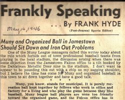 Frankly Speaking. <em>Post-Journal</em> (Jamestown), May 10, 1946. Frankly Speaking. May 10, 1946.