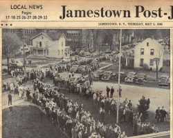 The Shortage This Time Was Seats. <em>Post-Journal</em> (Jamestown), May 2, 1946. The Shortage This Time Was Seats. May 2, 1946.