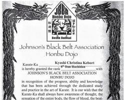 8th Dan Hachidan certificate. April 12, 2014. 8th Dan Hachidan certificate. April 12, 2014.l