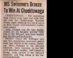 JHS Swimmers Breeze To Win At Cheektowaga JHS Swimmers Breeze To Win At Cheektowaga.