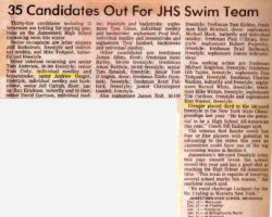 35 Candidates Out For JHS Swim Team. 35 Candidates Out For JHS Swim Team.