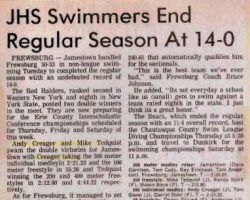 JHS Swimmers End Regular Season At 14-0. JHS Swimmers End Regular Season At 14-0.