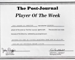 <em>Post-Jounral</em> Player Of The Week. <em>Post-Jounral</em> Player Of The Week.