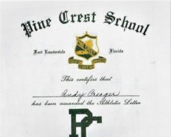 Pine Crest Letter. 1986. Pine Crest Letter. 1986.