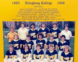 Allegheny softball, 1985-86. Allegheny softball, 1985-86.