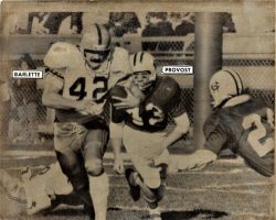 Bob Barlette, #42 running for Syracuse University. Bob Barlette, #42 running for Syracuse University.