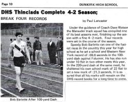 DHS Thinclads Complete 4-2 Season. Dunkirk High School Newspaper. 1970. DHS Thinclads Complete 4-2 Season. 1970.