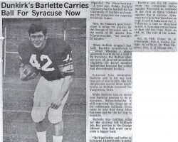 Dunkirk's Barlette Carries Ball For Syracuse Now. <em>Post-Journal</em> (Jamestown), September 18, 1971, Dunkirk's Barlette Carries Ball For Syracuse Now. September 18, 1971,