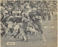 Orange Tailback Bob Barlette Reels Off 18 Yard Gain Against Navy. Orange Tailback Bob Barlette Reels Off 18 Yard Gain Against Navy.