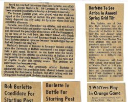 Bob Barlette, newspaper clippings from 1971. Bob Barlette, newspaper clippings from 1971.