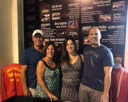 The Barton family: Dick, Joan, Andrea, Aaron at the National Dirt Late Model Hall of Fame induction August 13, 2021. The Barton family.
