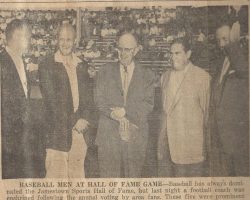 Baseball Men At Hall Of Fame Game. <em>Post-Journal</em> (Jamestown), July 20, 1955. BedientHammerstrom7201955