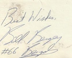 Bill Bergey's autograph. Bill Bergey's autograph.